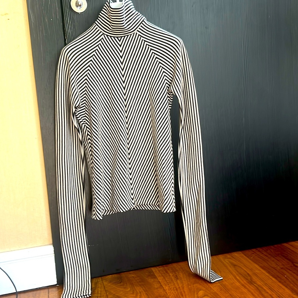 Haider Ackermann striped wool turtleneck top